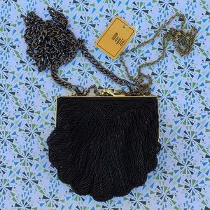 Black Beaded Bag by Magid